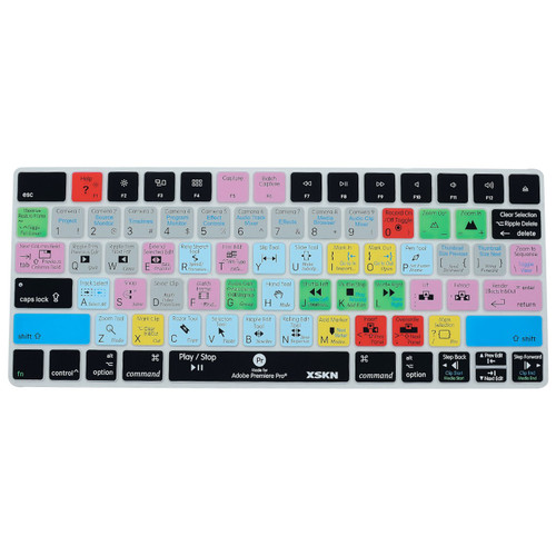 XSKN Magic Keyboard Premiere Pro Shortcuts Silicone Keyboard Cover Skin for 2015 Released Magic Keyboard A1644 MLA22LL/A (US Version)