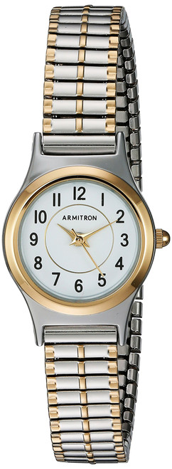 Armitron Women's 75/5420WTTT Easy To Read Dial Two-Tone Expansion Band Watch