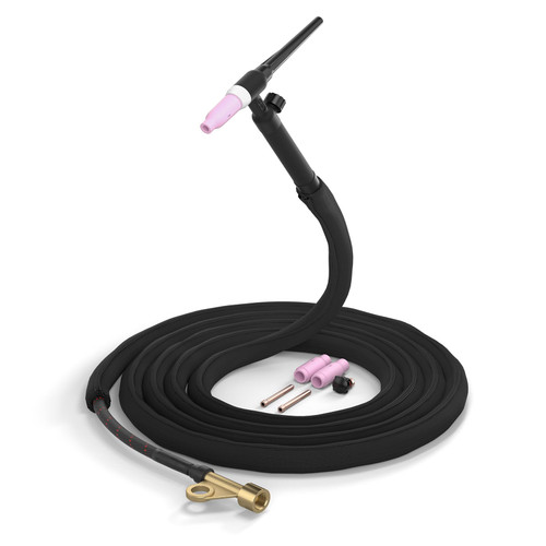 YESWELDER Tig Welding Torch WP-17FV(Gas-Valve Head) Flexible Head Air-Cooled TIG Complete Torch with 12ft Cable