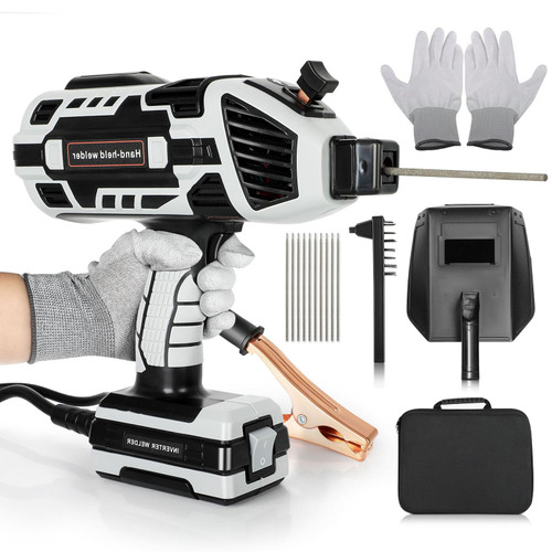 Portable Welding Machine, 110V Handheld Welder Machine with IGBT Inverter 6 Variable Current Adjustment 20-120Amp Output Portable ARC Welding Machine for 1/16"-1/8" All Size Welding Rod