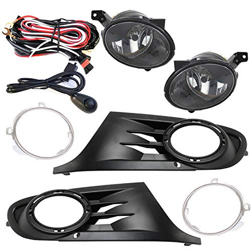 UFRAME Fits 2010-2014 Volkswagen Golf MK6 TDI/TSI/Jetta 4-Door SPORTWAGON Halogen Fog light Kit w/Bezels/Wiring/Switch/Bulbs