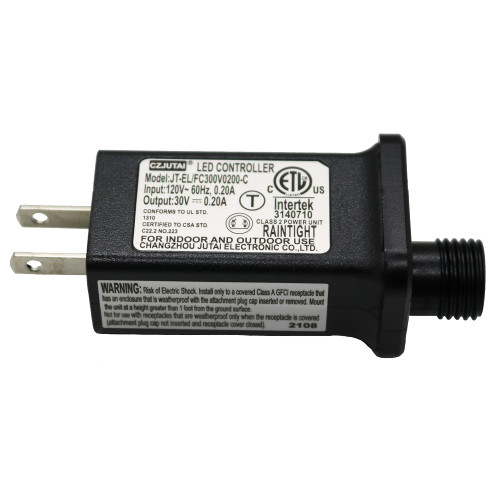 8 Mode Light LED Transformer 30V LED Controller Class 2 Power Supply, Low Voltage Transformer US Plug Adapter Replacement for String Light, not Fit for 8 Mode with Control Box and 1 Mode String Light