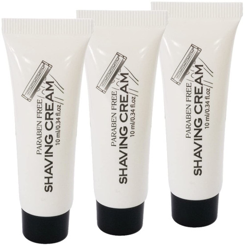 Shaving Cream Tubes - 10 mL, Pack of 48, Unscented - Travel Shaving Cream & Individual Packets for Men - Smooth Lather