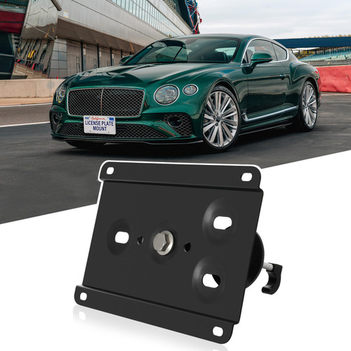 No Drill Front License Frame Compatible with Bentley Continental Bentley Flying Spur 3rd gen Anti-Theft License Plate Grille Mount Holder Car Tag Covers Rust-Proof, Rattle-Proof Car Accessories