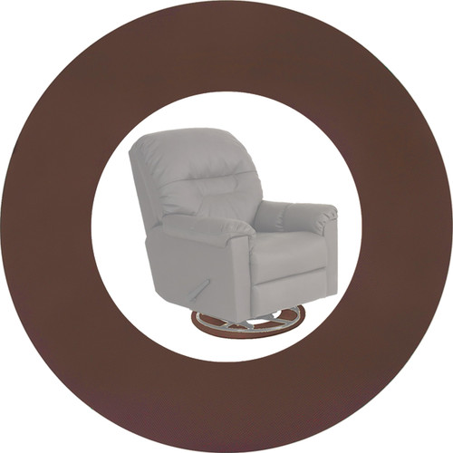 Non Skid Rubber Furniture Pads for Recliners,Furniture Grippers, Gripper Pads,Anti Slide Furniture Pads Hardwood Floor Protector,Fits Recliners,Swivel Chairs,Brown Solid Pad (25.2’’ Outside Diameter)