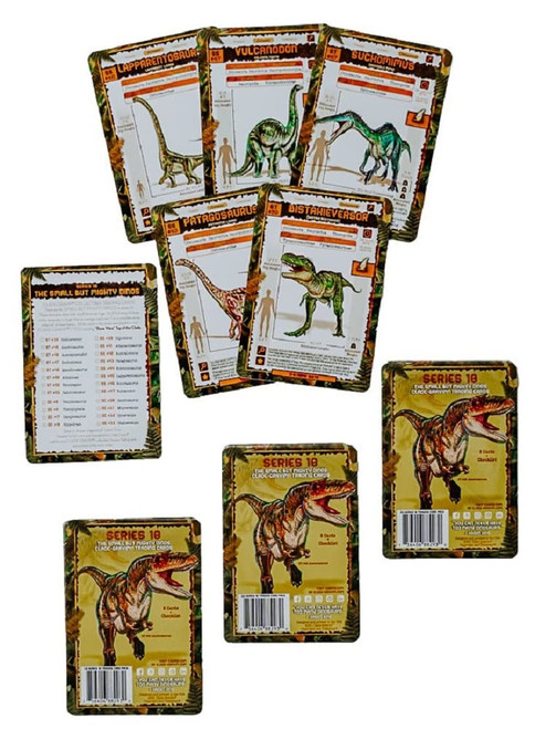 Clade-Gravim Dinosaur Trading Cards for Boys Girls Adults Bundle Series 10 Multi Pack The Small But Mighty Dinos (Three 5 Packs)