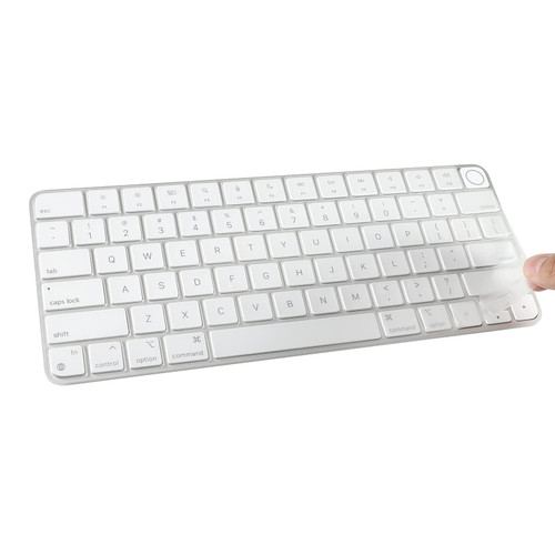 Allinside Silicone Keyboard Cover for iMac Magic Keyboard A2449/A2450, Protective Skin for iMac 24" Wireless Keyboard Released in 2021, US Layout, Transparent