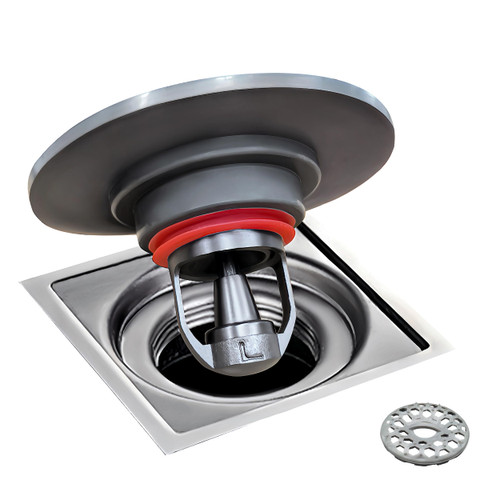 Shower drain backflow preventer, odor-proof drain core, one-way drainage valve, magnetic closure valve, made of copper, suitable for floor drain, sewer, pipes, fitting for 1.5-3.9 '' ID. (1.5''-3.9'')