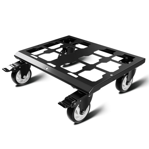 Heavy Duty Tool Box Dolly Compatible with Mil.Waukee Packout Toolboxes, Thickened Carbon Steel Frame and Larger Wheels with Brake System, No Drilling Required, Load-Bearing Capacity Up to 200lb