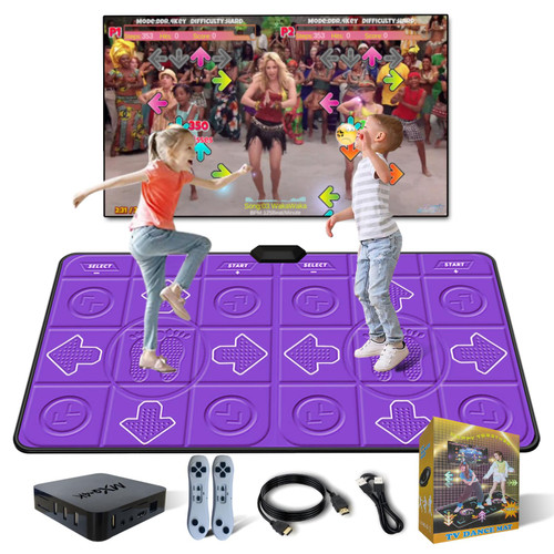 YRPRSODF Dance Mat for Kids and Adults, Double User Wireless Dance Pad Game for TV, Exercise Dancing Mat for Family Games,Gifts Ideas for Girls and Boys