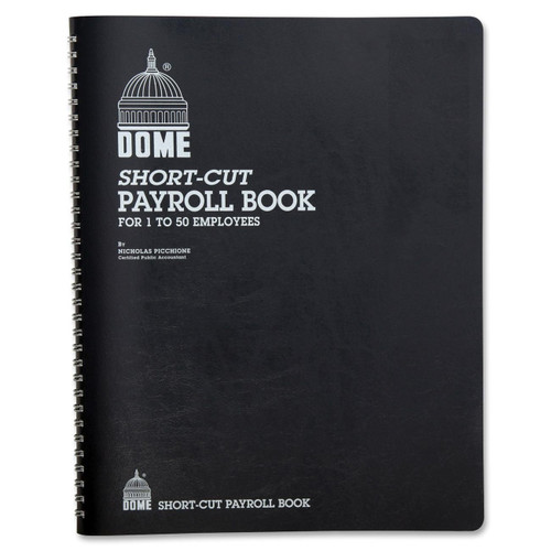 DomeSkin Dome 650 Payroll Record, Single Entry, 1-50 Employees, 11-1/4x8-3/4, Weekly, wirebound
