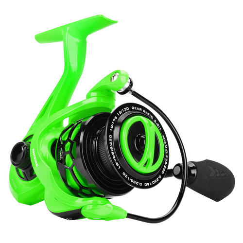 KastKing Zephyr Spinning Reel Green Size 3000,Light to 5.6oz, 7+1BB Smooth Powerful Fishing Reel, Fresh&Saltwater Fishing Reel, Oversized Stainless Steel Main Shaft