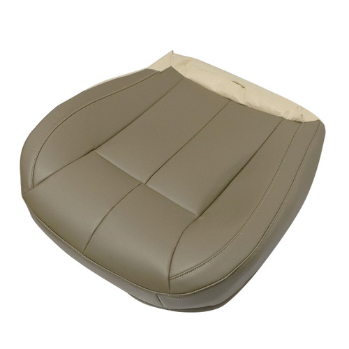 SecosAutoparts Front Driver Side Bottom Replacement Leather Seat Cover Tan Compatible with Jeep Grand Cherokee 1999 2000 2001 2002 2003 2004