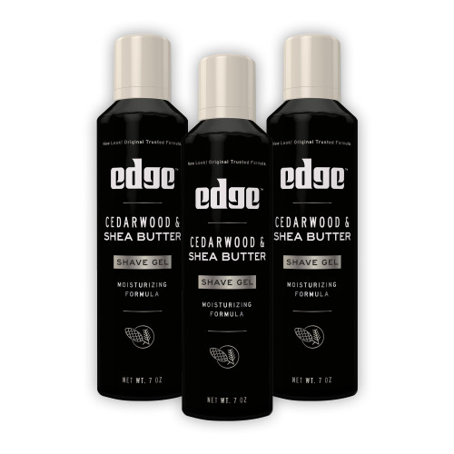 Edge Shave Gel for Men, Cedarwood & Shea Butter, 7oz (3 Pack) - Shaving Gel For Men That Moisturizes, Protects and Soothes To Help Reduce Skin Irritation (Packaging May Vary)
