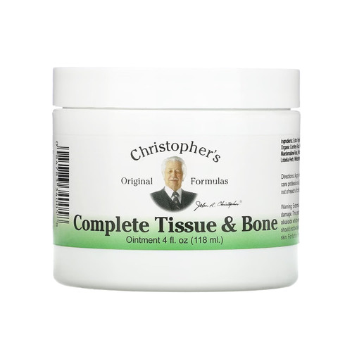 Christopher's Original Formulas Complete Tissue & Bone Ointment, Herbal Topical for Muscle & Joint Support, 4 fl oz