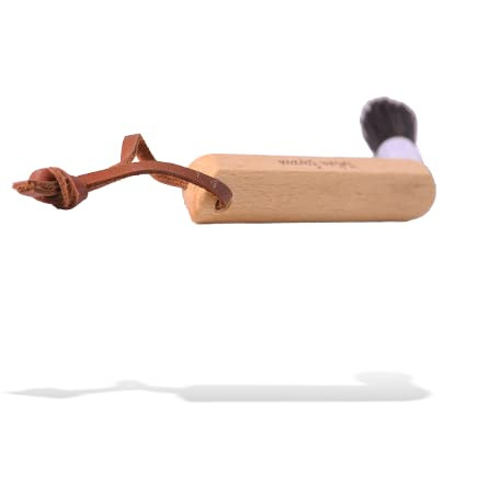 Valentino Garemi Coffee Machine Cleaning Brush – Espresso Dispenser or Spice Grinder Residue Remover – Genuine Natural Bristles & Ergo Design – Made in Germany