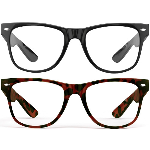 grinderPUNCH 2 Pack High Magnification Reading Glasses Strong Power Readers - 4.00-6.00 Black and Tortoise /+5.50