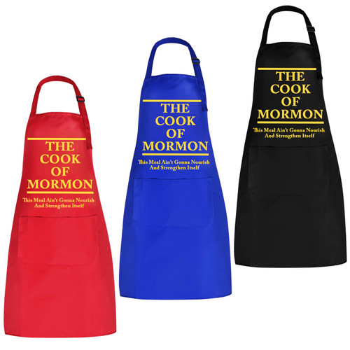 Chicingyou 3 Pcs LDS Mormon Apron Missionary Gifts Christ Cook Apron LDS Bishop Gift for Fathers, Sons, and Elders