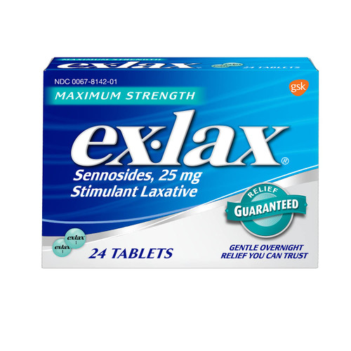 Ex-Lax Maximum Strength Stimulant Laxative 24 ct (Pack of 6) Ex-Lax Maximum Strength Stimulant Laxative 24 ct (Pack of 6)