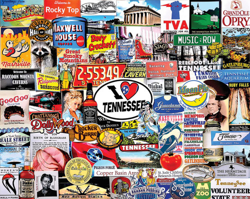 White Mountain I Love Tennessee - 1000 Piece Jigsaw Puzzle