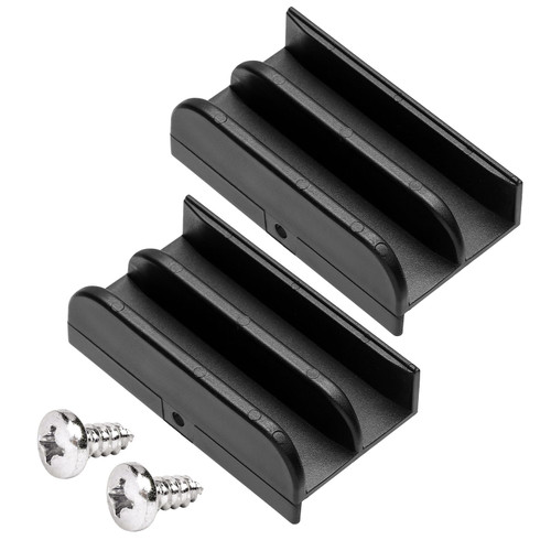 M6219 Sliding Shower Door Bottom Track (Top-Hung Shower Door Track), Suitable for 7/16-inch Thick Glass, 1/2-inch Channels, Glass Shower Door Plastic Track M6219 (2 Pack， Black)