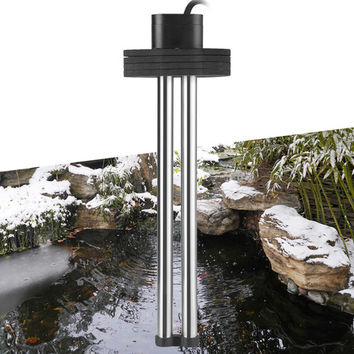 HITOP Outdoor Pond Heater - 150W 300W 600W Aquarium Heater for Small Ponds, Ponds De-icer with Long Cable Wire and Floatable Foam