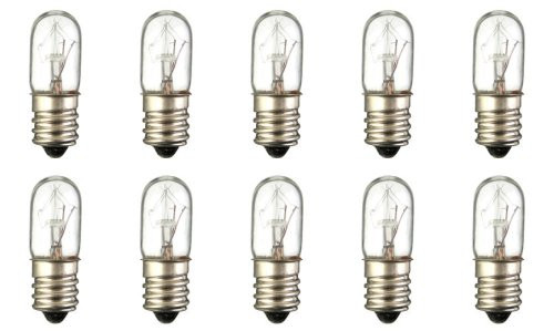 CEC Industries #3T4/120V Bulbs, 120 V, 3 W, E12 Base, T-4 Shape (Box of 10)