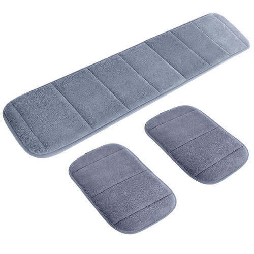 AUHOKY 2 Sets Ergonomic Computer Wrist Pad - Long & Short Size Combination Keyboard Rest Elbow Support Mat for Office, Desktop, Working, Gaming - Memory Foam Relieve Elbow Pain (Gray)