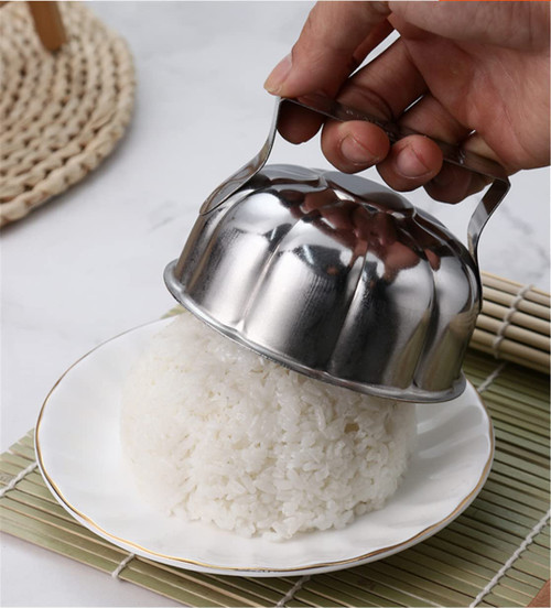 UXOWOXU Stainless Steel Flower Petal Shape Fried Rice Press Mold & Egg Fried Rice Press Cutter for Dish Up Decoration