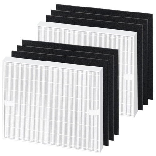 2 Pack AP-1512HH Replacement Filter for Coway Airmega Filter AP-1512HH 200M Coway Air Purifiers by Blutoget - AP-1512HH-FP AP-1518R AP-1519P-2 HEPA Filters and 6 Carbon Filters-Part #3304899