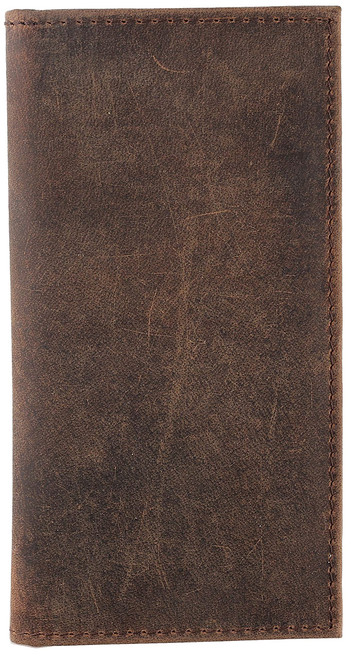 F&L CLASSIC Men's RFID Vintage Look Genuine Leather Long Bifold Wallet Checkbook Wallets,buffalo vintage leather