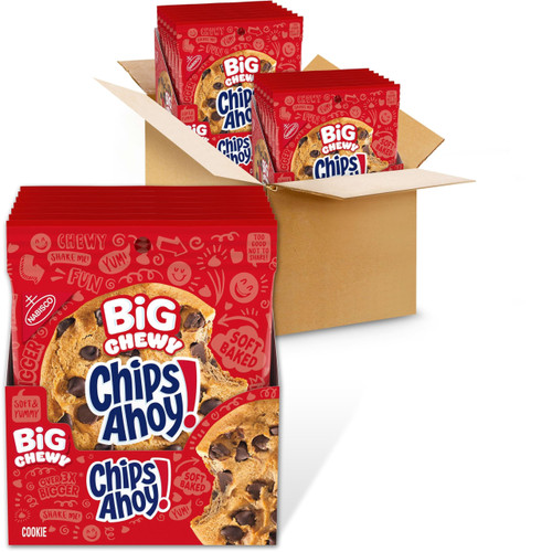 CHIPS AHOY! Big Chewy Chocolate Chip Cookies, 14 Snack Packs (1 Cookie Per Pack)