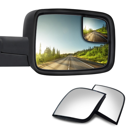 VrooeCoe Convex Stick On Custom Fitted Blind Spot Mirrors Compatible With 2009-2024 Ram 1500 4th Gen- Engineered to Provide A Wider View