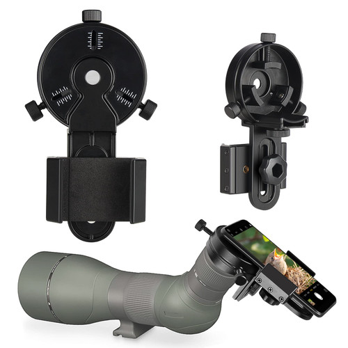 CELTICBIRD - Upgrade Smartphone Scope Adapter Spotting Scope Phone Adapter - Precision Metal Telescope Phone Mount for Spotting Scopes, Binoculars, Monocular, Telescope, Microscope