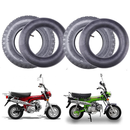 2 Pack Motorcycle Tire+Inner Tubes Dirt Bike Tire 4.00-10 Trail Wing Tires Tubes 2Set 70-82 CT70 and Others #A95
