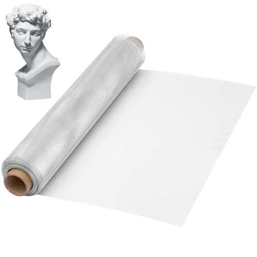 Aluminum Wire Mesh for Arts and Craft Sculpting Mesh Roll 15.7 Inch by 16.4 Foot for Sculpture Projects Craft Wire Mesh for Crafts (Silver, 15.7inch x 16.4foot)