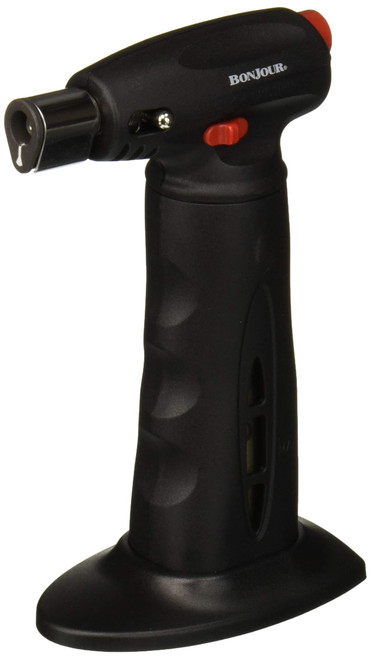 BonJour Chef’s Tools Butane Culinary / Crème Brûlée Torch, Black Aluminum