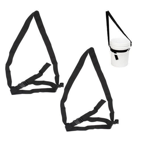 FMTYAOIU 2 PCS 5 Gallon Bucket Shoulder Carrying Strap, Bucket Accessory with Adjustable Shoulder Strap Length and Bucket Width Size for Gardening, Camping, Fishing (Single Strap)