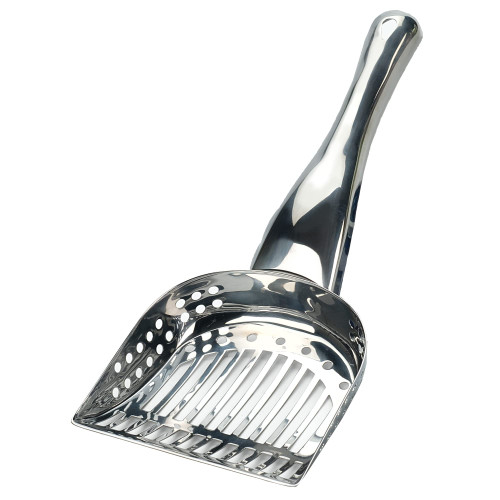RSVP International Endurance Collection Stainless Steel Kitty Litter Scoop, 4.75x2.5x11.25"