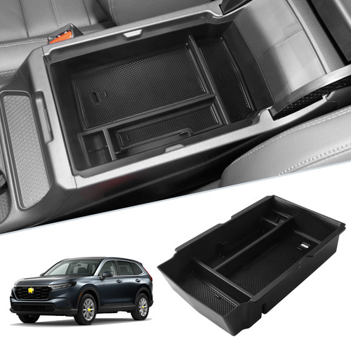 SKTU for 2023 2024 2025 2026 Honda CRV Center Console Organizer 2023-2025 2026 CRV Hybrid Console Tray 2024 2025 2026 CRV Accessories Console Tray Honda CR-V 2025 2026 Accessories with Coin Holder