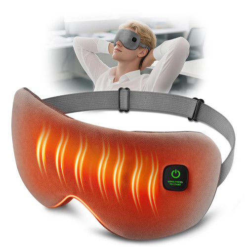 Cordless Eye Heating Pad for Dry Eyes, Heated Eye Mask for Dry Eyes, Heating Eye Mask for Sleep, 3-Level Heatings, 15-Min Timer, Washable Cover, Gift for Women Men, Eye Heating Pad for Travel