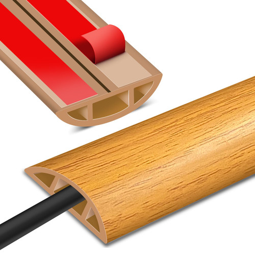 Floor Cord Cover Cable Cavity 10FT Self Adhesive Cord Hider Floor, Floor Cord Covers for Wires on Floor,Protector Floor Electric Cord Covers for Living Rooms, Rooms, Offices, exhibitions, Gyms, etc.