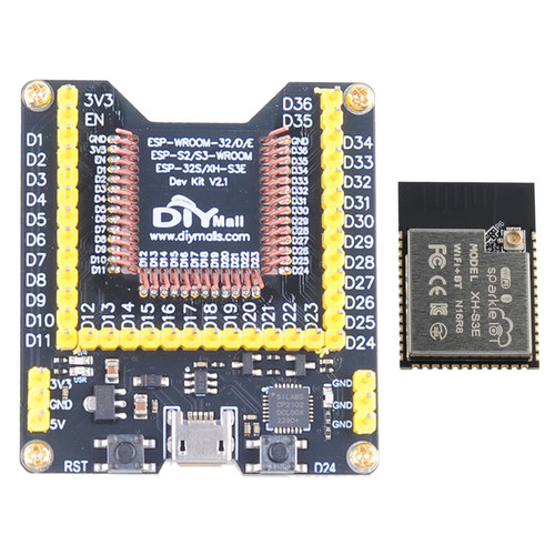 ESP32 Programming Module Test Board Burning Fixture System Development Board + ESP32-S3-WROOM-1 XH-S3E N16R8 Wi-Fi BLE Module