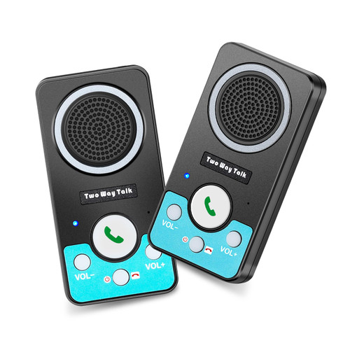 UHAXZ Intercoms Wireless for Home, Full Duplex Long Range Wireless Intercom, 8 Volume Levels, 4 Chime Intercoms, 2 Way Intercom for Home, Business(2 Packs Black)