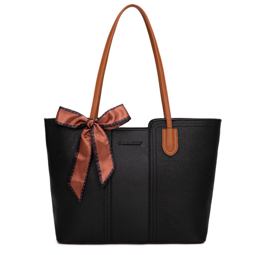 Montana West Tote Bags for Women Medium Top Handle Satchel Purses Large Shoulder Handbag Hobo Bags Black MWC-323BK