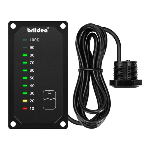 briidea RV Tank Sensor Monitor Panel, RV Water Tank Level Monitor with LED Indicator, Allow You to Replenish The Water Tank in Time, Powered by 7-32V DC, Ideal for RV Motorhome Caravan