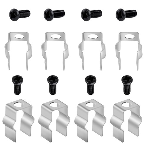 8 Pcs Metal Mount Clips with Screws, Retaining Clips for Robot Vacuum Side Brush, Fit for Shark IQ & AI AV2501S Robot Vacuum and Some Other Models Side Brush, Not Compatible ION Series Modles