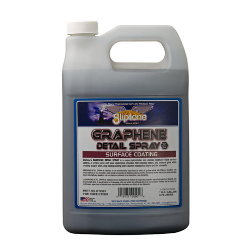 Gliptone Graphene Detail Spray, Super-Hydrophobic Graphene Oxide Coating, Extreme Gloss & Slick Finish, Durable Paint Protection, Spray & Wipe Application, Maintains Waxed or Coated Surfaces, 1 Gallon