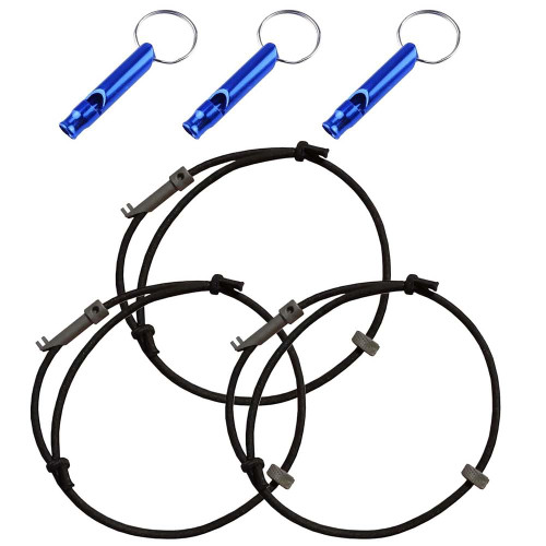 EDC Survival Bracelet, Car Window Breaker Wrist Strap Escape Tool, Vehicle Emergency Rescue Wristbands, Rapid Escape Emergency Tempered Glass Breaker(3pcs)