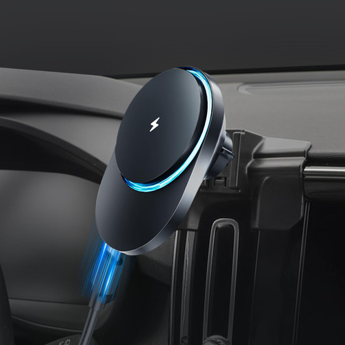 CLEC for Volvo XC40 2019-2025 Magnetic Wireless Charger Car Phone Holder Mount Custom Fit for Volvo XC40 2019-2025 15W Fast Charging Car Phone Holder Wireless Charger